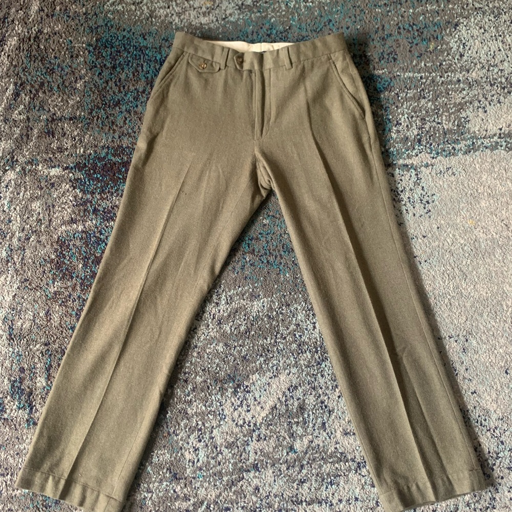 Polo Ralph Lauren - Fine Tailoring Olive Wool Trousers sz. 32/32